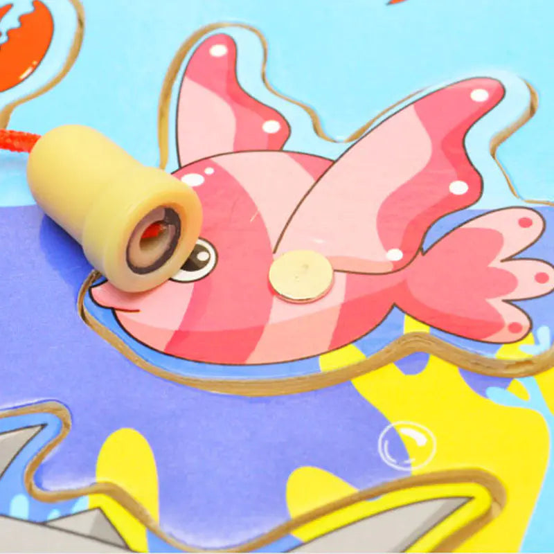 Jouet de pêche bois éducatif motricité fine