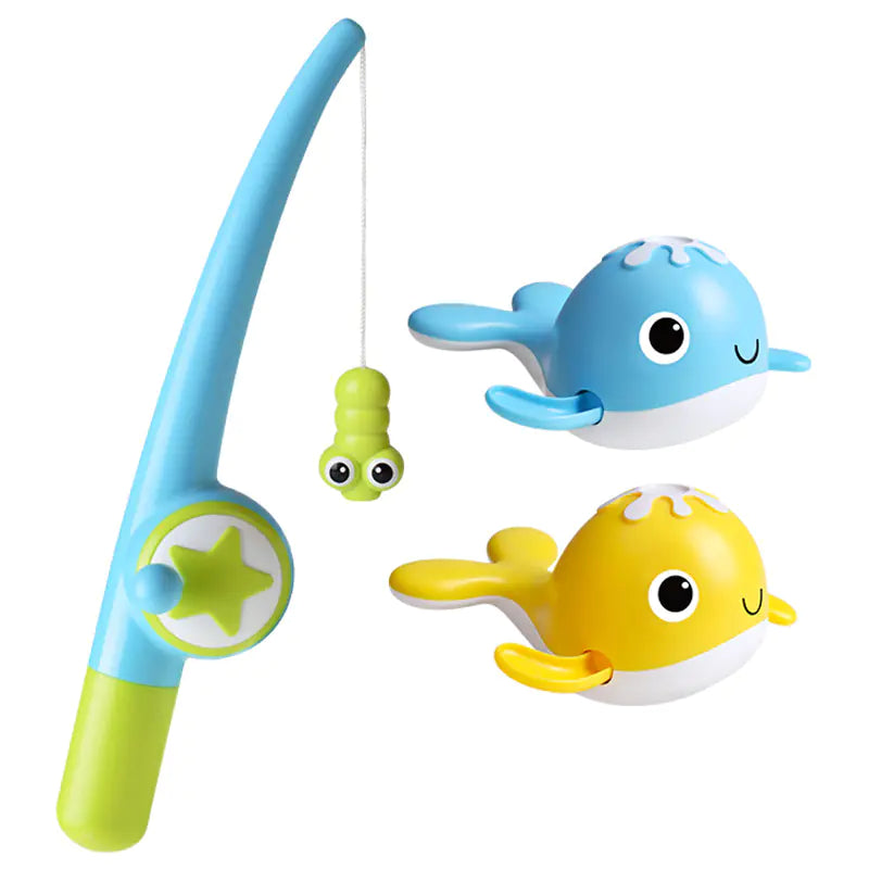 Set baleine flottante et canne à pêche magnétique bain