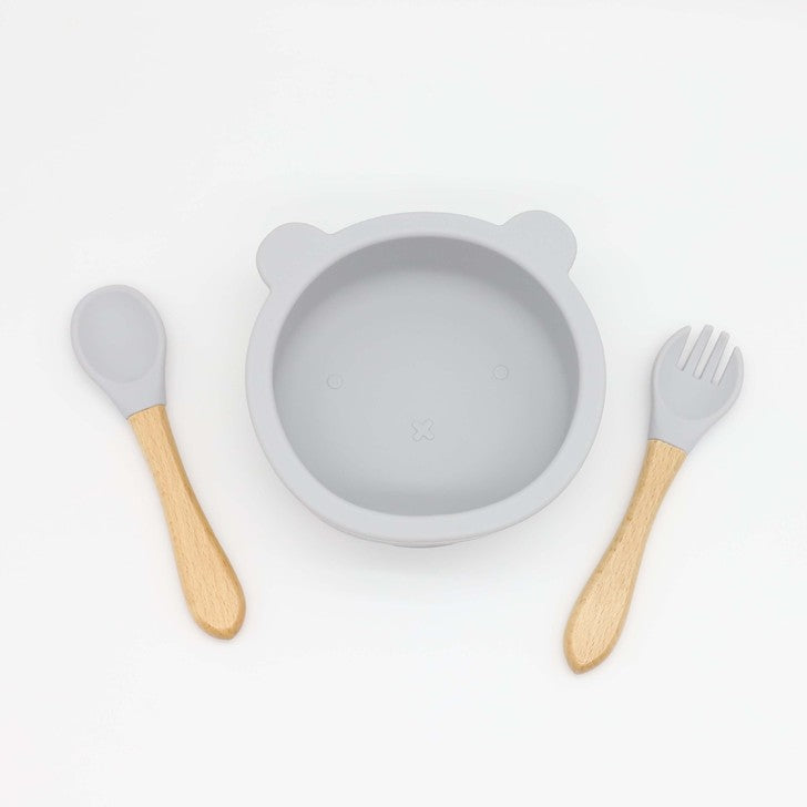 assiette bebe couvert silicone 