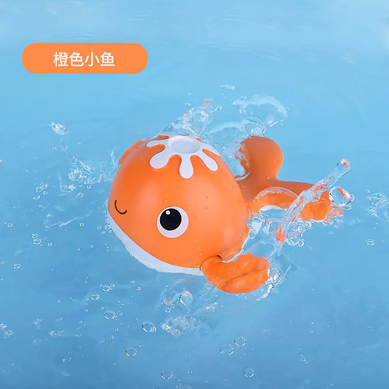 baleine orange jeu bain