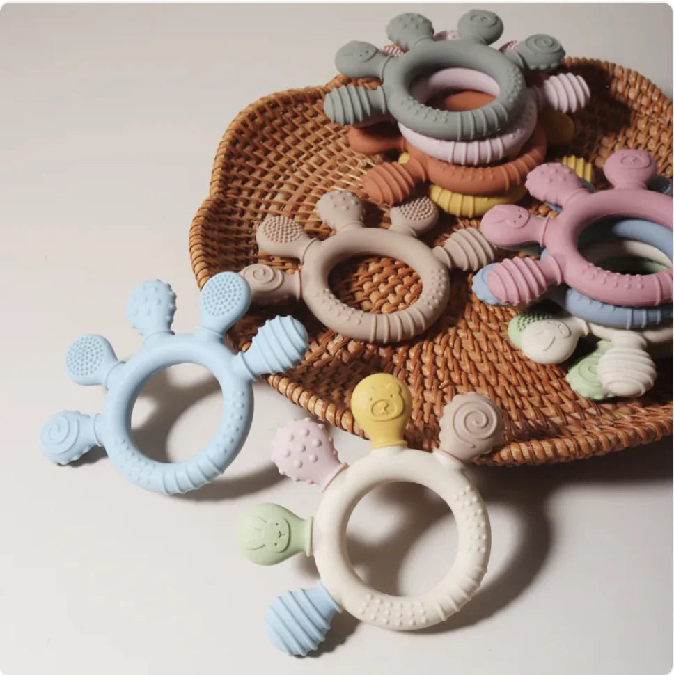 Anneau de dentition en silicone pour bébé