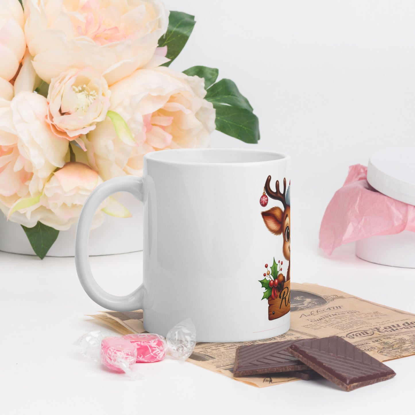 alt="Mug blanc brillant élégant côté"

