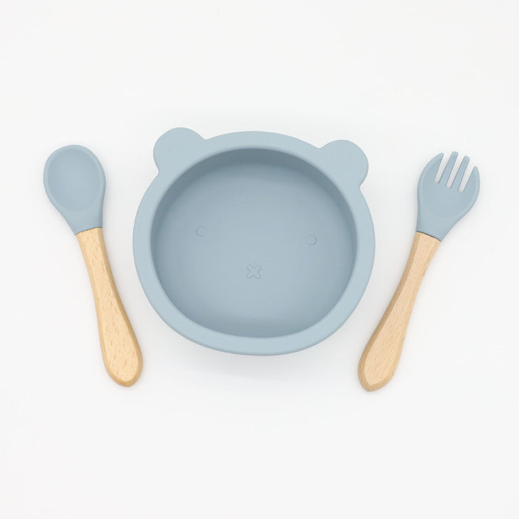 silicone set assiette bebe